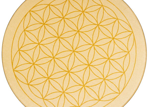 Teppich "Blume des Lebens" gelb